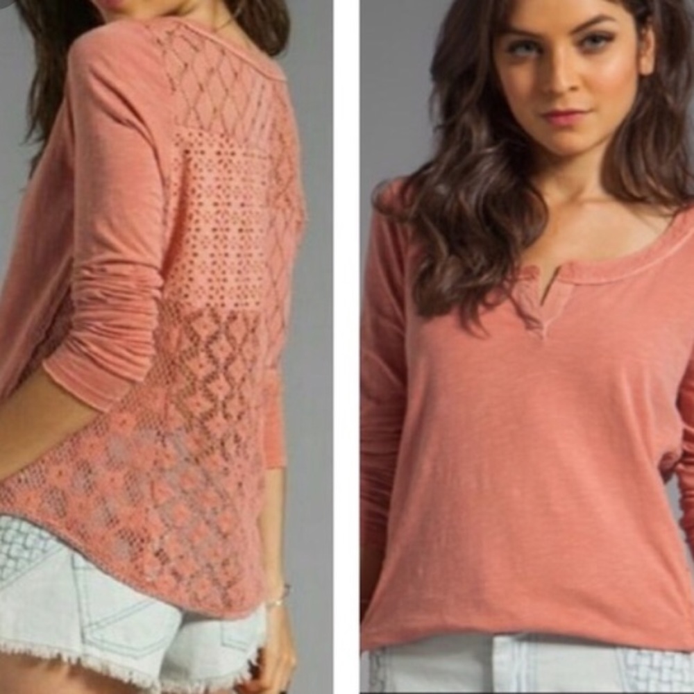 Free People Crochet Back Top